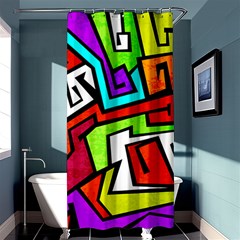 Graffitti Pattern Shower Curtain 36  X 72  (stall)  by designsbymallika