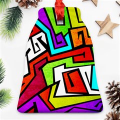 Graffitti Pattern Bell Ornament (two Sides) by designsbymallika