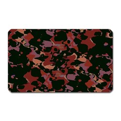 Red Dark Camo Abstract Print Magnet (rectangular) by dflcprintsclothing