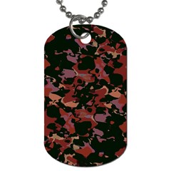 Red Dark Camo Abstract Print Dog Tag (two Sides) by dflcprintsclothing