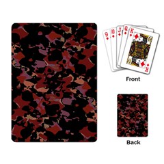 Red Dark Camo Abstract Print Playing Cards Single Design (rectangle) by dflcprintsclothing