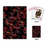 Red Dark Camo Abstract Print Playing Cards Single Design (Rectangle) Back