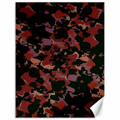 Red Dark Camo Abstract Print Canvas 12  X 16 