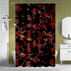 Red Dark Camo Abstract Print Shower Curtain 48  X 72  (small) 