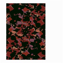 Red Dark Camo Abstract Print Small Garden Flag (two Sides) by dflcprintsclothing