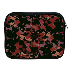 Red Dark Camo Abstract Print Apple Ipad 2/3/4 Zipper Cases by dflcprintsclothing