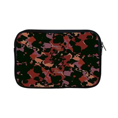 Red Dark Camo Abstract Print Apple Ipad Mini Zipper Cases by dflcprintsclothing