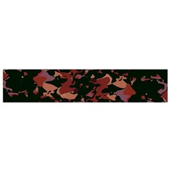 Red Dark Camo Abstract Print Small Flano Scarf