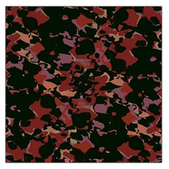 Red Dark Camo Abstract Print Large Satin Scarf (square) by dflcprintsclothing