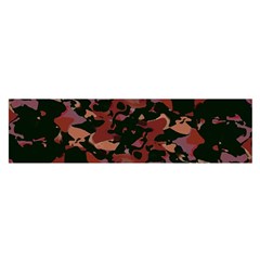 Red Dark Camo Abstract Print Satin Scarf (oblong) by dflcprintsclothing