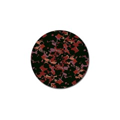 Red Dark Camo Abstract Print Golf Ball Marker (4 Pack) by dflcprintsclothing