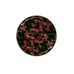 Red Dark Camo Abstract Print Hat Clip Ball Marker