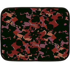 Red Dark Camo Abstract Print Double Sided Fleece Blanket (mini) 