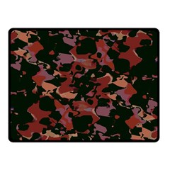 Red Dark Camo Abstract Print Fleece Blanket (small)