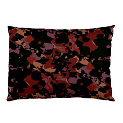 Red Dark Camo Abstract Print Pillow Case (two Sides) by dflcprintsclothing