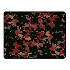 Red Dark Camo Abstract Print Double Sided Fleece Blanket (small) 