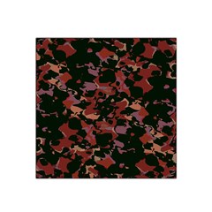 Red Dark Camo Abstract Print Satin Bandana Scarf by dflcprintsclothing