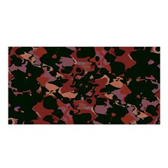 Red Dark Camo Abstract Print Satin Shawl by dflcprintsclothing