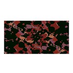 Red Dark Camo Abstract Print Satin Wrap Front