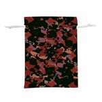 Red Dark Camo Abstract Print Lightweight Drawstring Pouch (S) Front