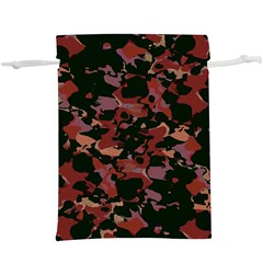 Red Dark Camo Abstract Print  Lightweight Drawstring Pouch (xl) by dflcprintsclothing