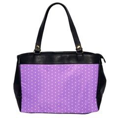 White Polka Dot Pastel Purple Background, pink color vintage dotted pattern Oversize Office Handbag