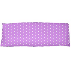 White Polka Dot Pastel Purple Background, pink color vintage dotted pattern Body Pillow Case (Dakimakura)