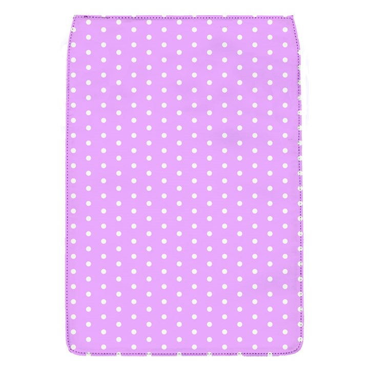 White Polka Dot Pastel Purple Background, pink color vintage dotted pattern Removable Flap Cover (S)