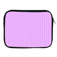 White Polka Dot Pastel Purple Background, pink color vintage dotted pattern Apple iPad 2/3/4 Zipper Cases