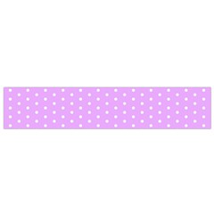 White Polka Dot Pastel Purple Background, pink color vintage dotted pattern Small Flano Scarf