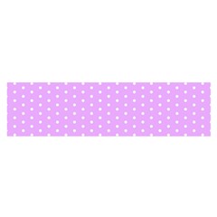 White Polka Dot Pastel Purple Background, pink color vintage dotted pattern Satin Scarf (Oblong)