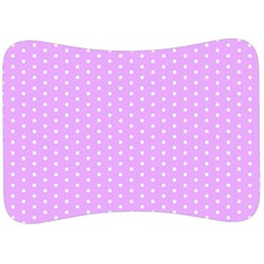 White Polka Dot Pastel Purple Background, pink color vintage dotted pattern Velour Seat Head Rest Cushion