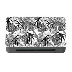 Black And White Leafs Pattern, Tropical Jungle, Nature Themed Memory Card Reader With Cf by Casemiro