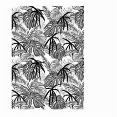 Black And White Leafs Pattern, Tropical Jungle, Nature Themed Large Garden Flag (two Sides) by Casemiro