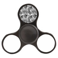 Black And White Leafs Pattern, Tropical Jungle, Nature Themed Finger Spinner by Casemiro