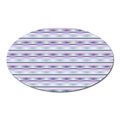 Pastel Lines, Bars Pattern, Pink, Light Blue, Purple Colors Oval Magnet by Casemiro