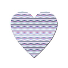 Pastel Lines, Bars Pattern, Pink, Light Blue, Purple Colors Heart Magnet by Casemiro