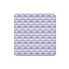 Pastel Lines, Bars Pattern, Pink, Light Blue, Purple Colors Square Magnet by Casemiro