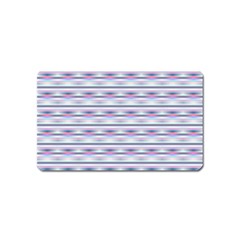 Pastel Lines, Bars Pattern, Pink, Light Blue, Purple Colors Magnet (name Card) by Casemiro