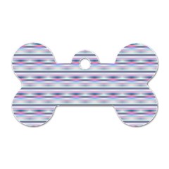 Pastel Lines, Bars Pattern, Pink, Light Blue, Purple Colors Dog Tag Bone (one Side) by Casemiro