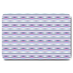 Pastel Lines, Bars Pattern, Pink, Light Blue, Purple Colors Large Doormat  by Casemiro