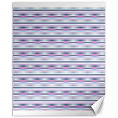 Pastel Lines, Bars Pattern, Pink, Light Blue, Purple Colors Canvas 11  X 14  by Casemiro