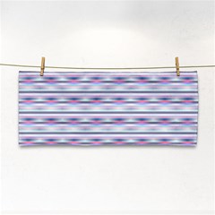 Pastel Lines, Bars Pattern, Pink, Light Blue, Purple Colors Hand Towel by Casemiro