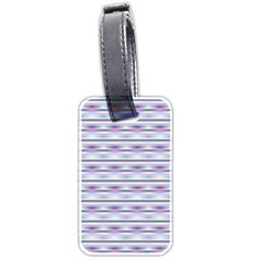 Pastel Lines, Bars Pattern, Pink, Light Blue, Purple Colors Luggage Tag (two Sides) by Casemiro