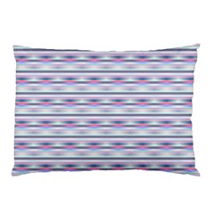 Pastel Lines, Bars Pattern, Pink, Light Blue, Purple Colors Pillow Case (two Sides) by Casemiro