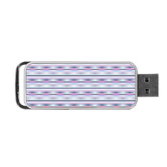 Pastel Lines, Bars Pattern, Pink, Light Blue, Purple Colors Portable Usb Flash (two Sides) by Casemiro