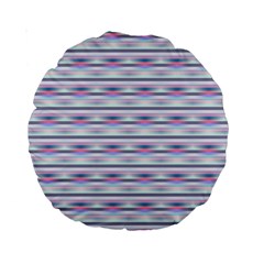 Pastel Lines, Bars Pattern, Pink, Light Blue, Purple Colors Standard 15  Premium Round Cushions by Casemiro