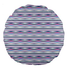 Pastel Lines, Bars Pattern, Pink, Light Blue, Purple Colors Large 18  Premium Round Cushions by Casemiro