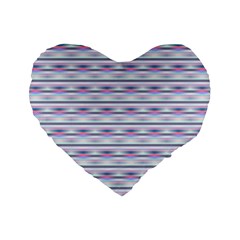 Pastel Lines, Bars Pattern, Pink, Light Blue, Purple Colors Standard 16  Premium Heart Shape Cushions by Casemiro