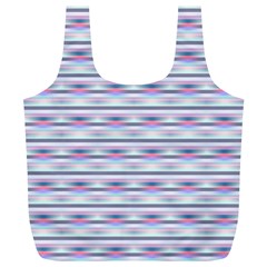 Pastel Lines, Bars Pattern, Pink, Light Blue, Purple Colors Full Print Recycle Bag (xl) by Casemiro